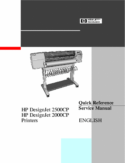 HP Designjet 2500cp 2000cp quick reference manual